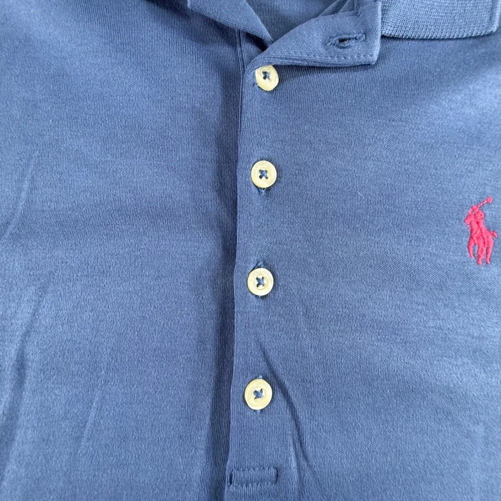 Ralph Lauren Classic Polo Shirt Vintage Royal Blue Red Pony NWT Large